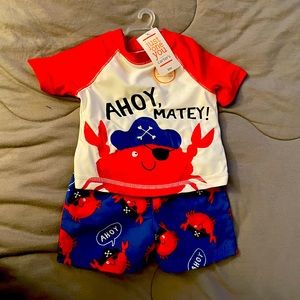 Baby Carter’s Rashguard & swim trunk set